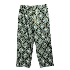 VERA BRADLEY corduroy pajama PJ Pants CAMBRIDGE Green Navy Blue